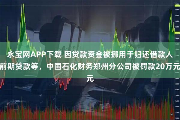 永宝网APP下载 因贷款资金被挪用于归还借款人前期贷款等，中国石化财务郑州分公司被罚款20万元